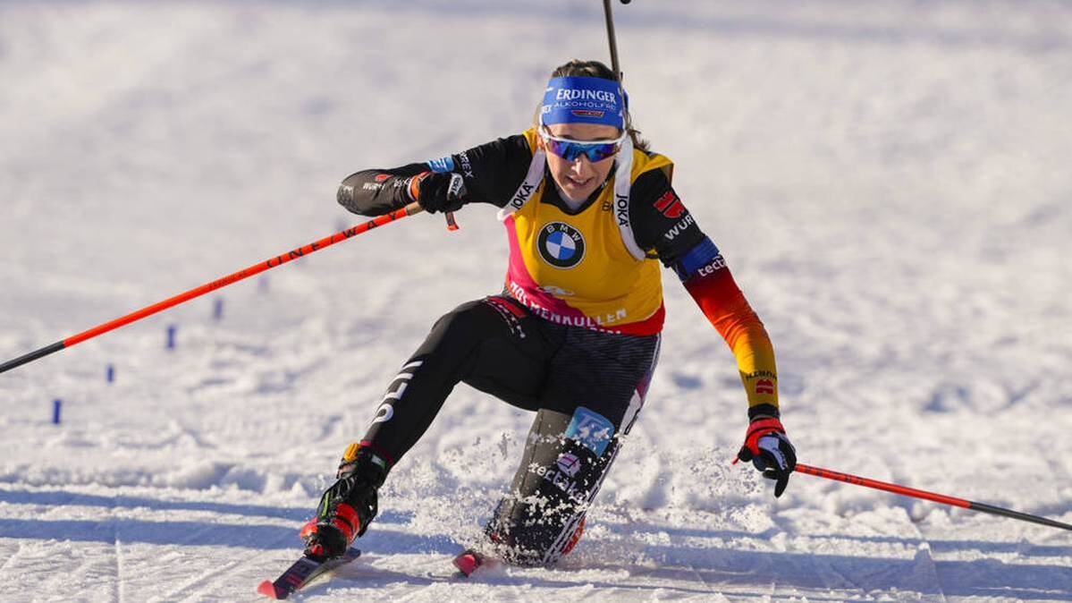 Franziska Preuss secured an important victory in the fight for the overall World Cup