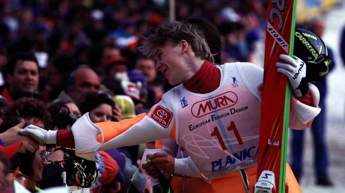 Toni Nieminen managed the first jump over 200 meters in 1994 in Planica