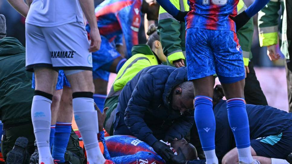 Jean-Philippe Mateta was treated for minutes