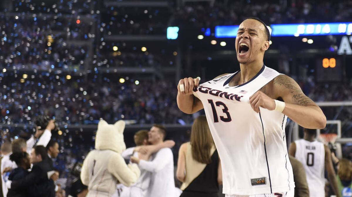 Shabazz Napier celebrated his second college championship with Uconn in 2014