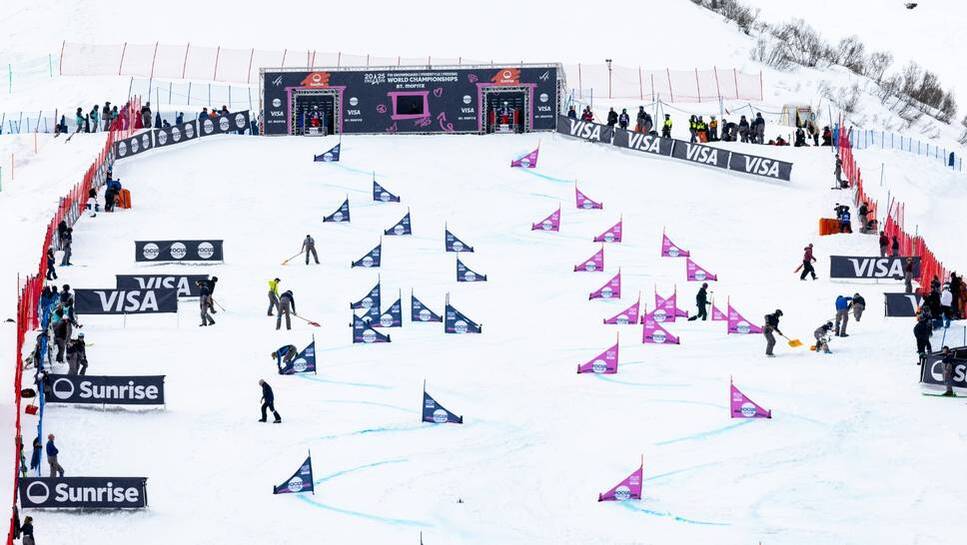 The Snowboarder World Cup course in the team competition