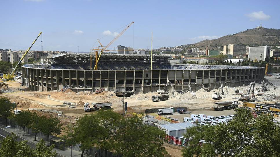 The legendary Camp Nou is currently being renovated
