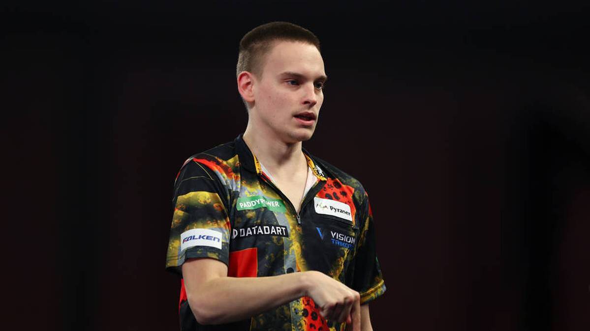 Ricardo Pietreczko had to cut the sails early on at Belgian Darts Open
