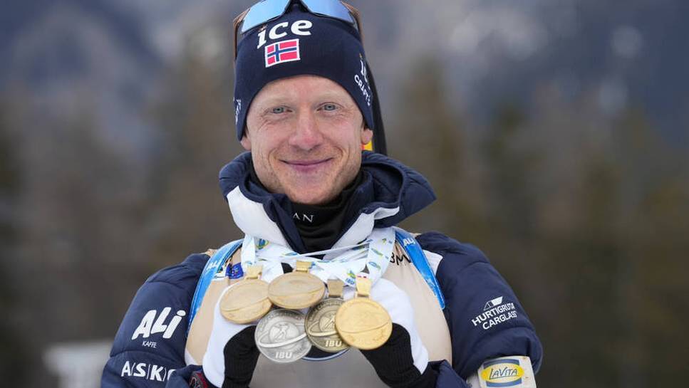 Johannes Thingnes Bö competes for his last sprint