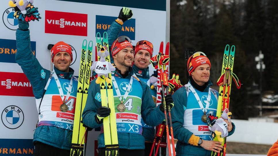 At the biathlon World Cup, the German season won bronze