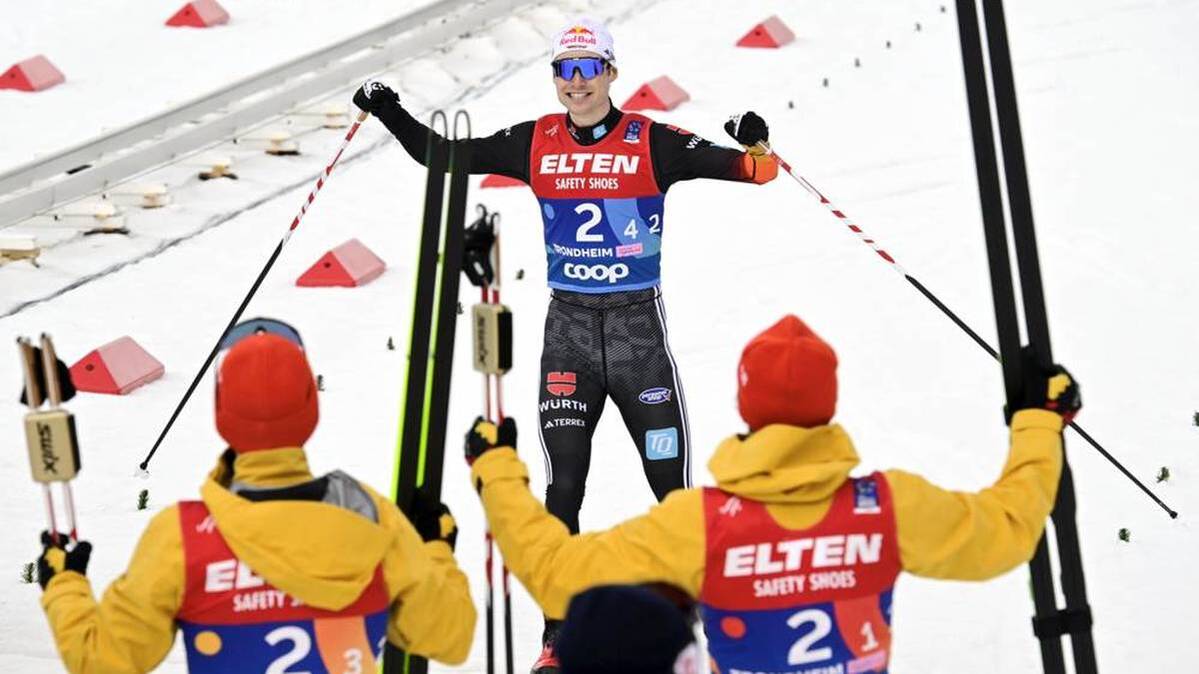 Vinzenz Geiger wins with the German combined World Cup gold