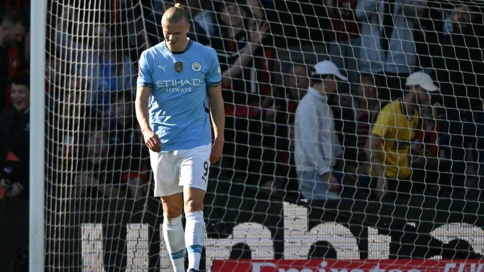 Erling Haaland was injured in the FA Cup