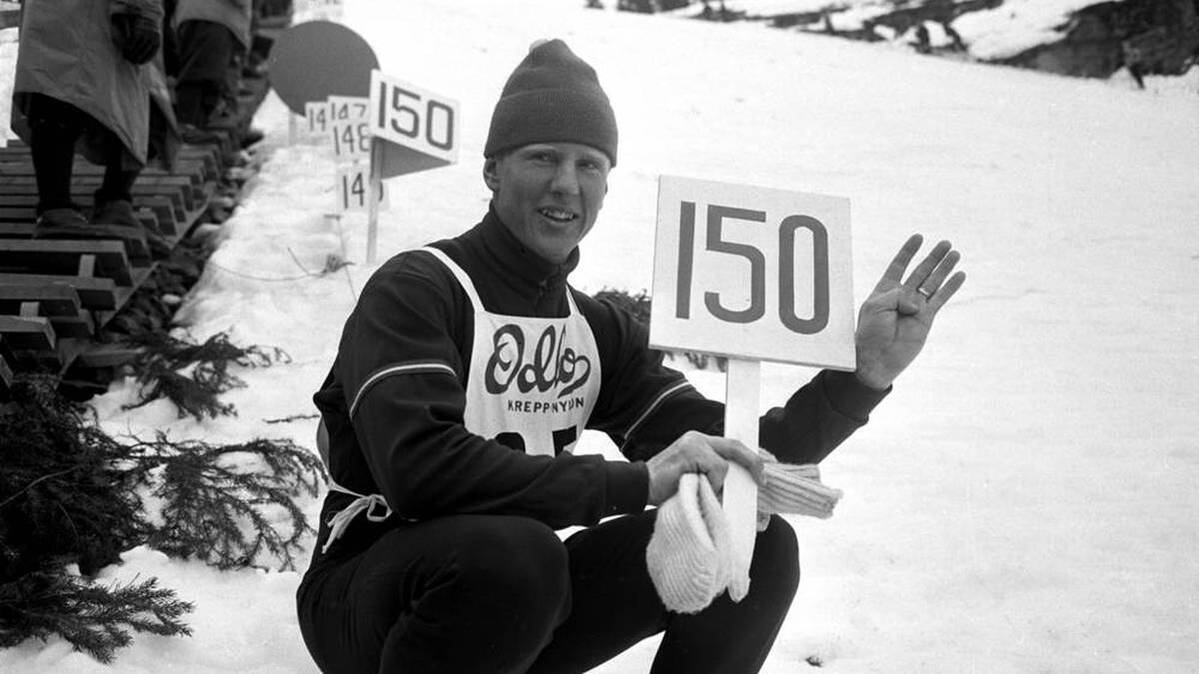 Reinhold Bachler after his world record in Vikersund