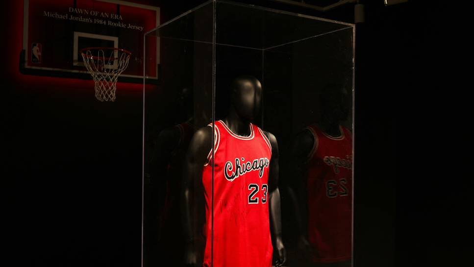 The jersey in the Sotheby's gallery in New York