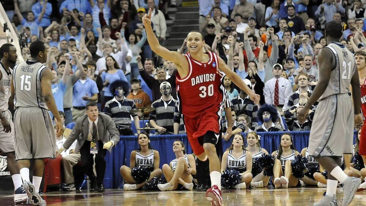 Stephen Curry after success with Davidson against Georgetown