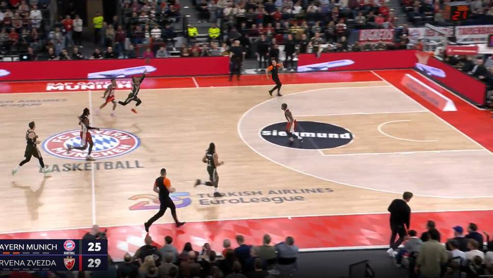 The highlights of the game FC Bayern Munich - Red Stern Belgrade from the Euroleague in the video.