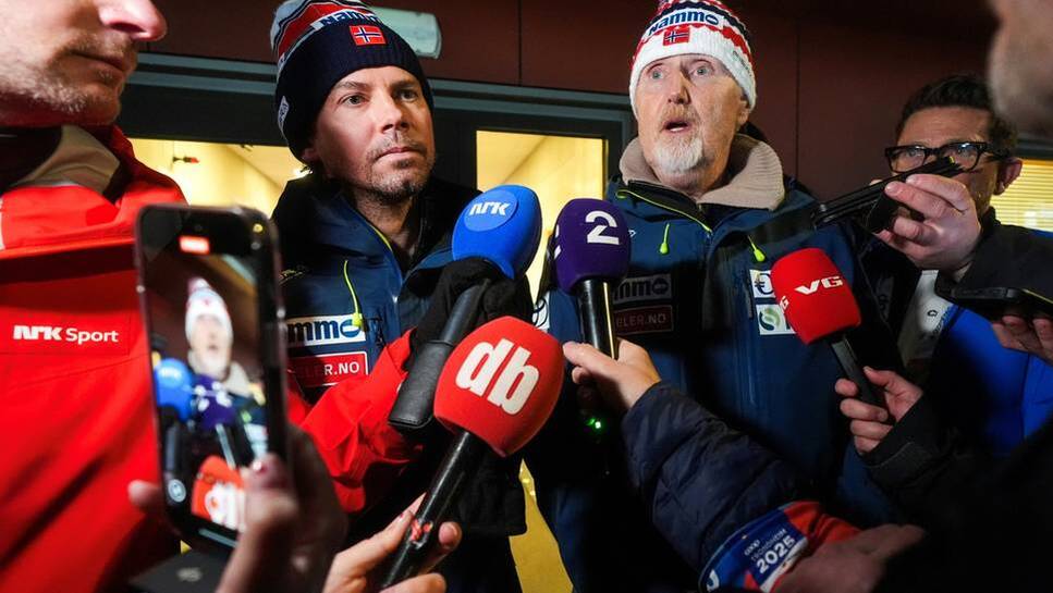 Under pressure: Magnus Brevig (left) and Jan Erik Aalbu