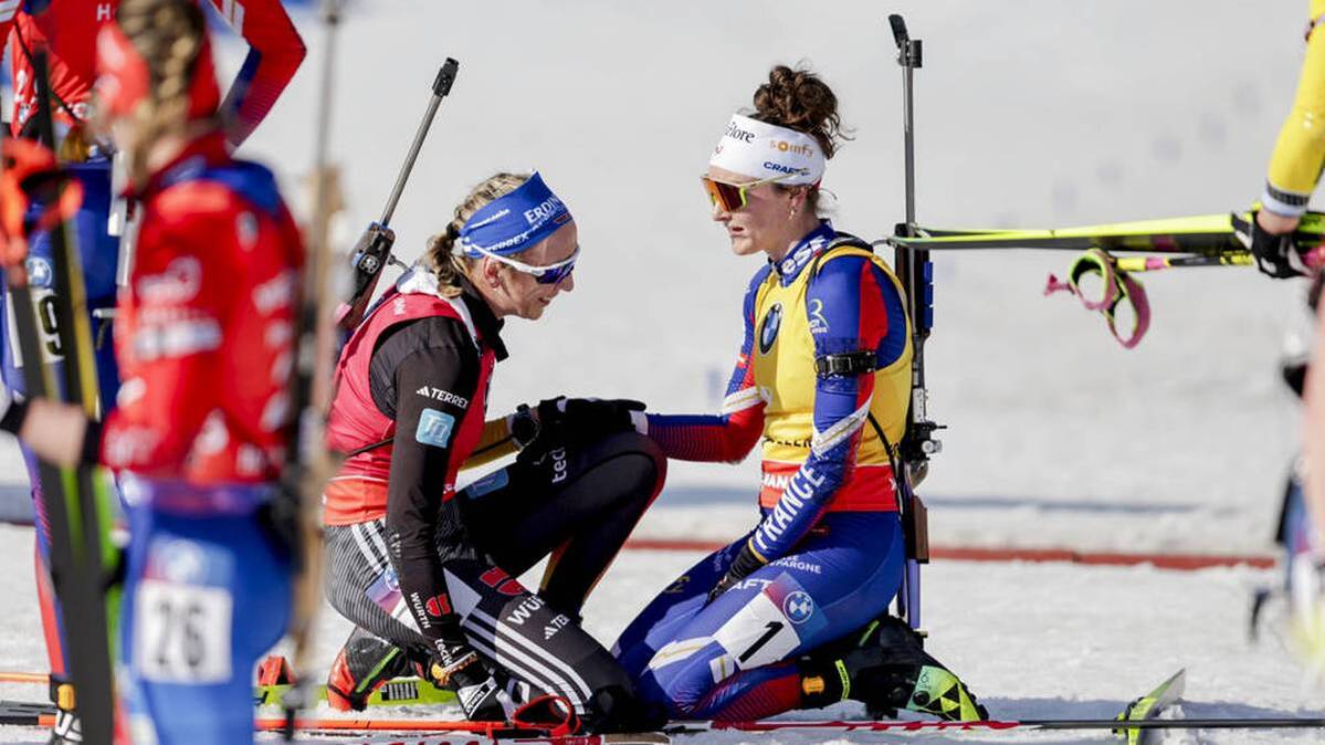 Prussia and JeanMonnot at the Biathlon Biathlon World Cup in Holmenkollen