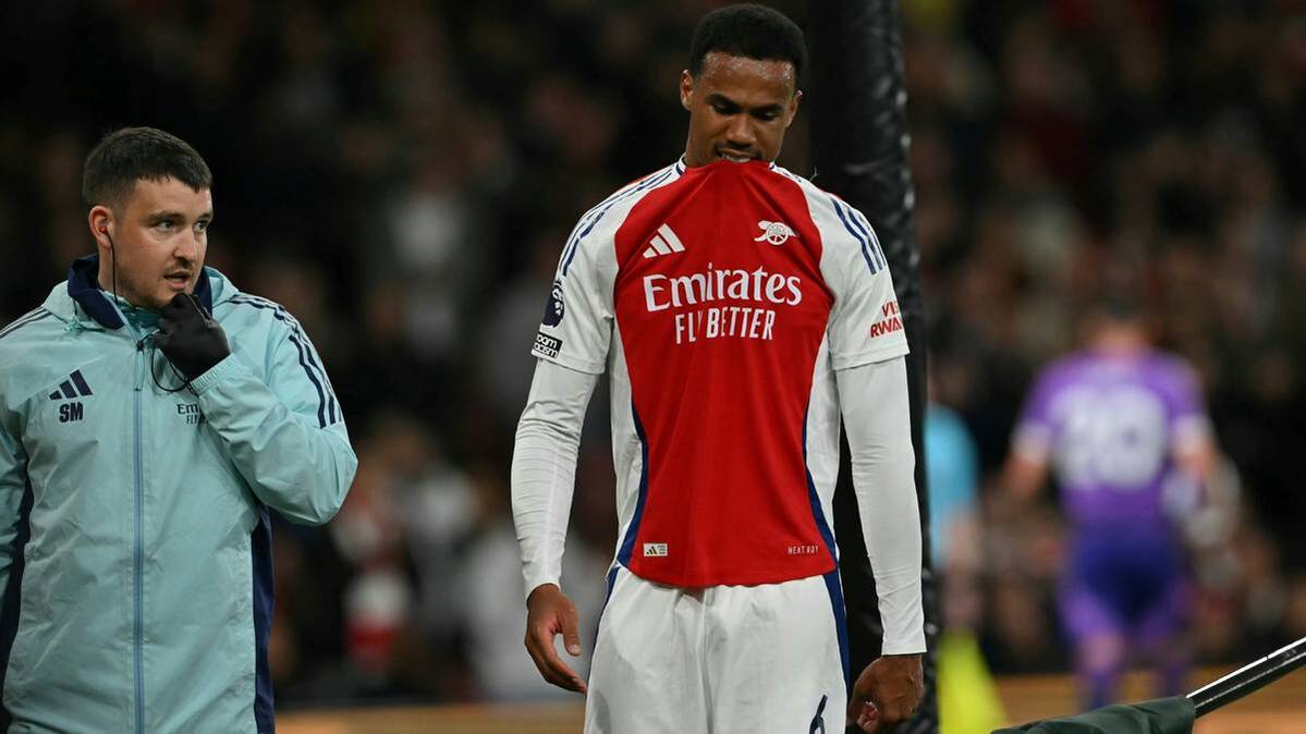 Gabriel was replaced against Fulham early