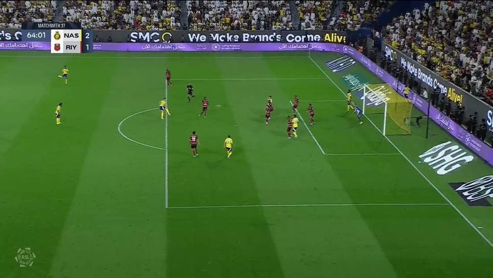 On the 27th matchday, Al Nassr welcomes the table -ninth Al Riyadh. The team around Sadio Mané and Jhon Duran wins 2-1 thanks to a dream goal by Cristiano Ronaldo.
