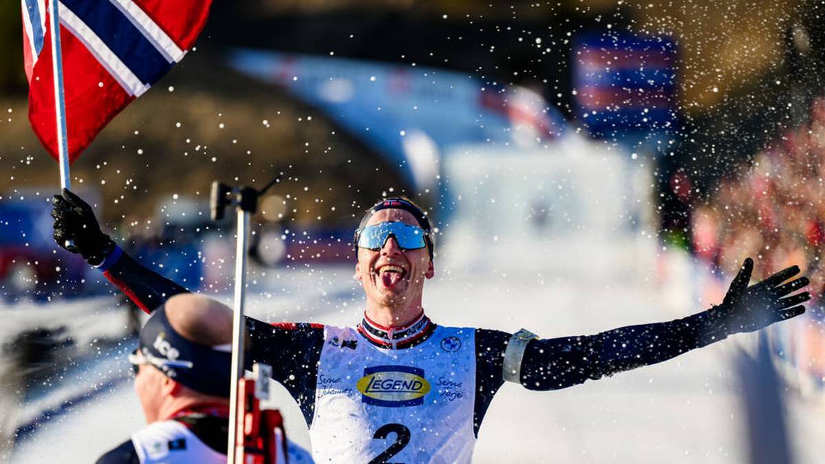 Johannes Thingnes Bö was duly celebrated in his farewell race