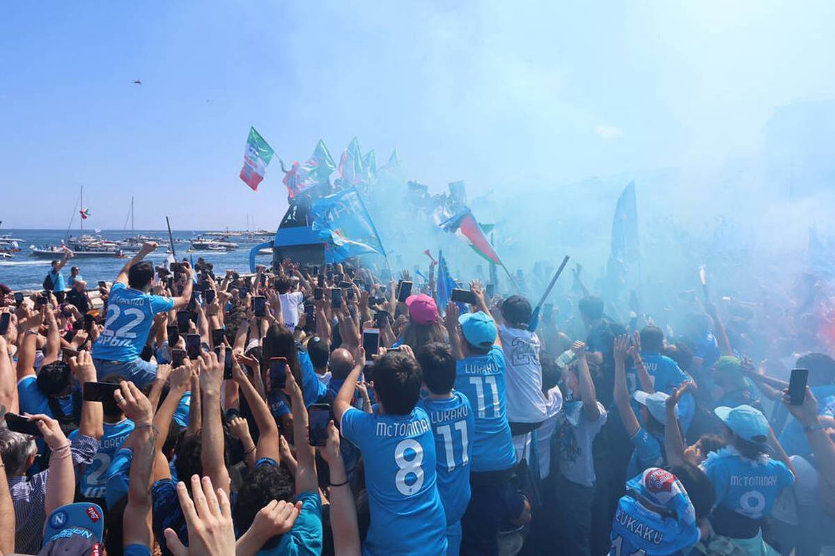 The head of the Roman Catholic Church welcomes the Italian champion and praises Naples.