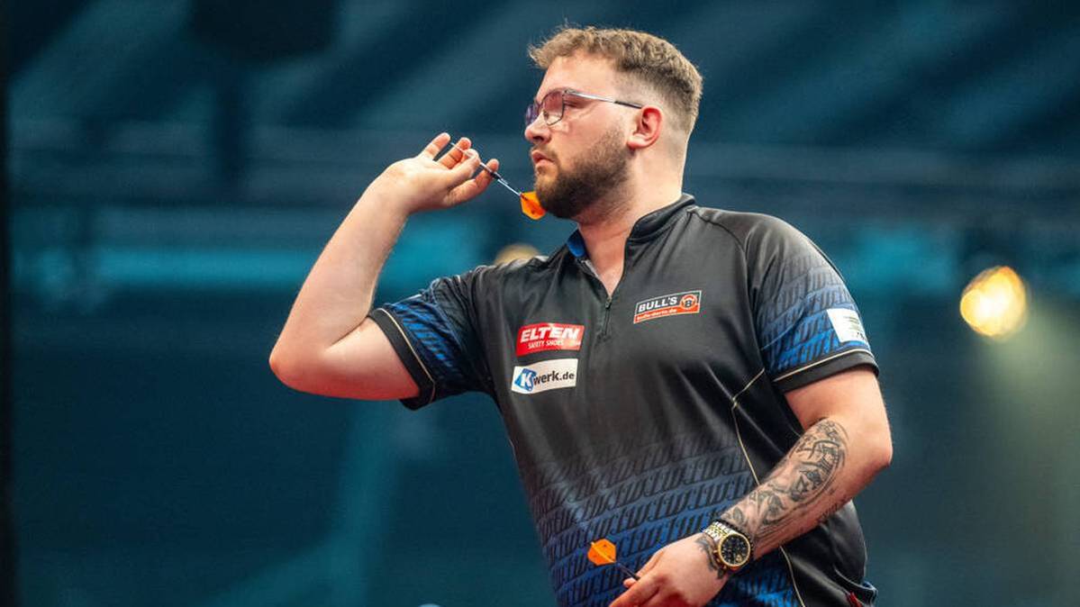 Leon Weber experienced a great moment at the European Darts Grand Prix