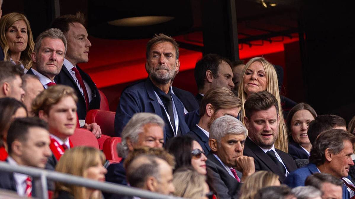 Jürgen Klopp on the stands in Liverpool