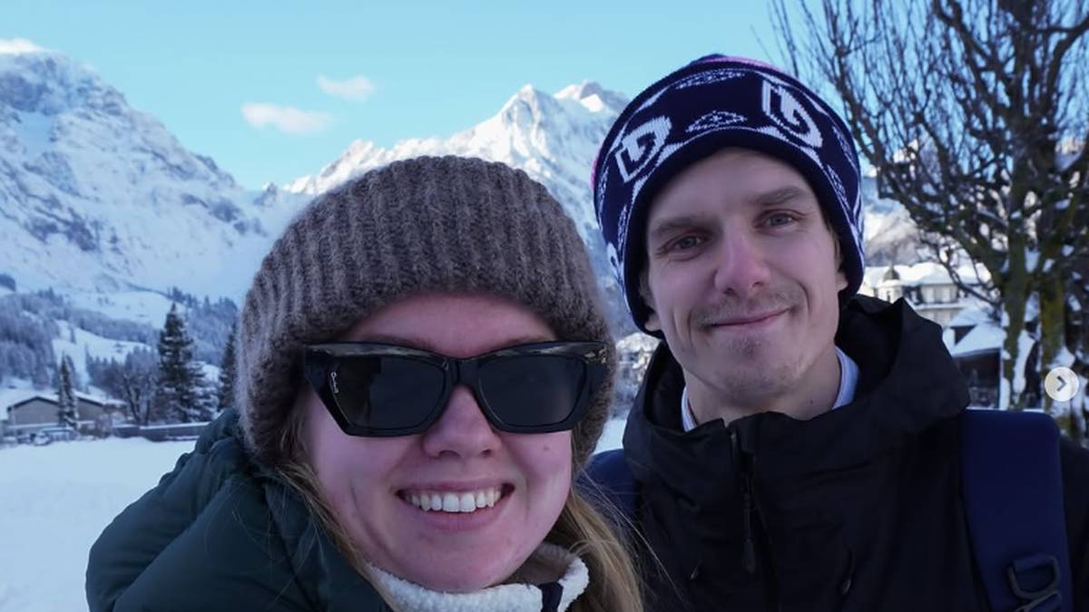 Ski jumping star Halvor Egner Granerud with his wife Karoline Nilsen