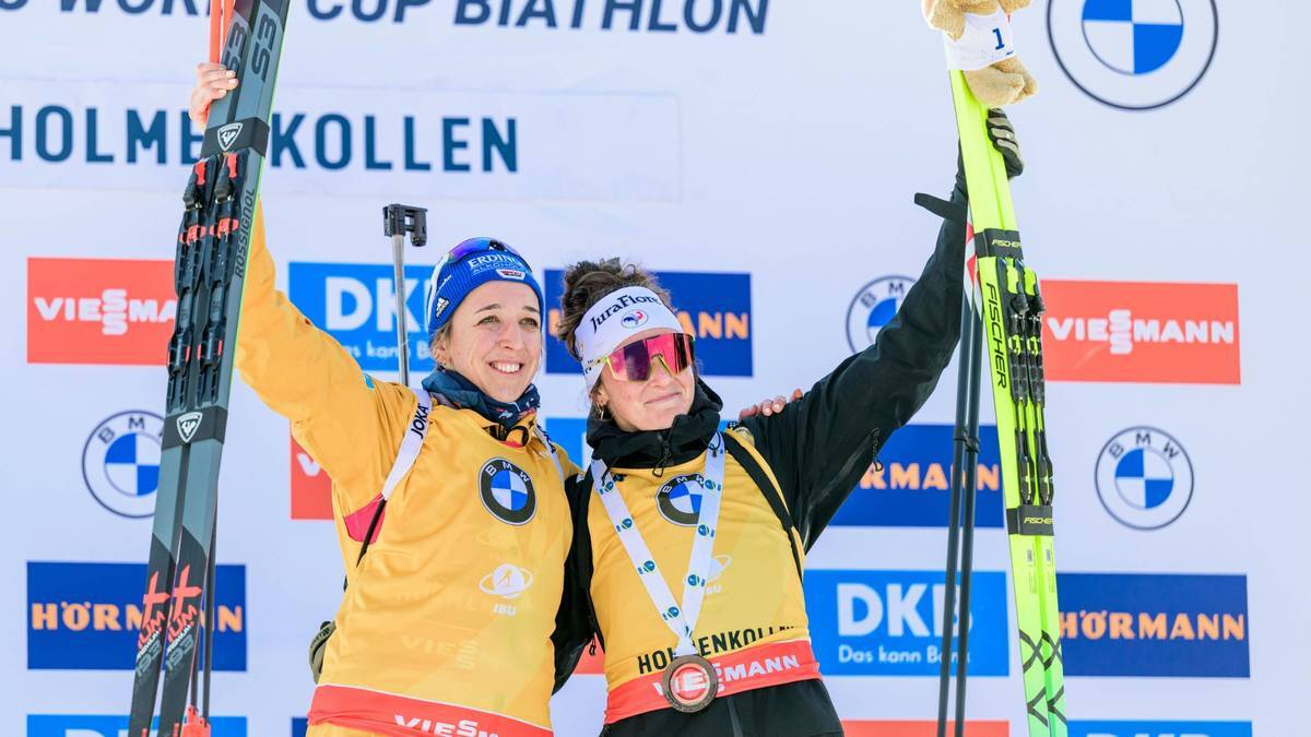 Preuss (left) and JeanMonnot (right) at the World Cup final