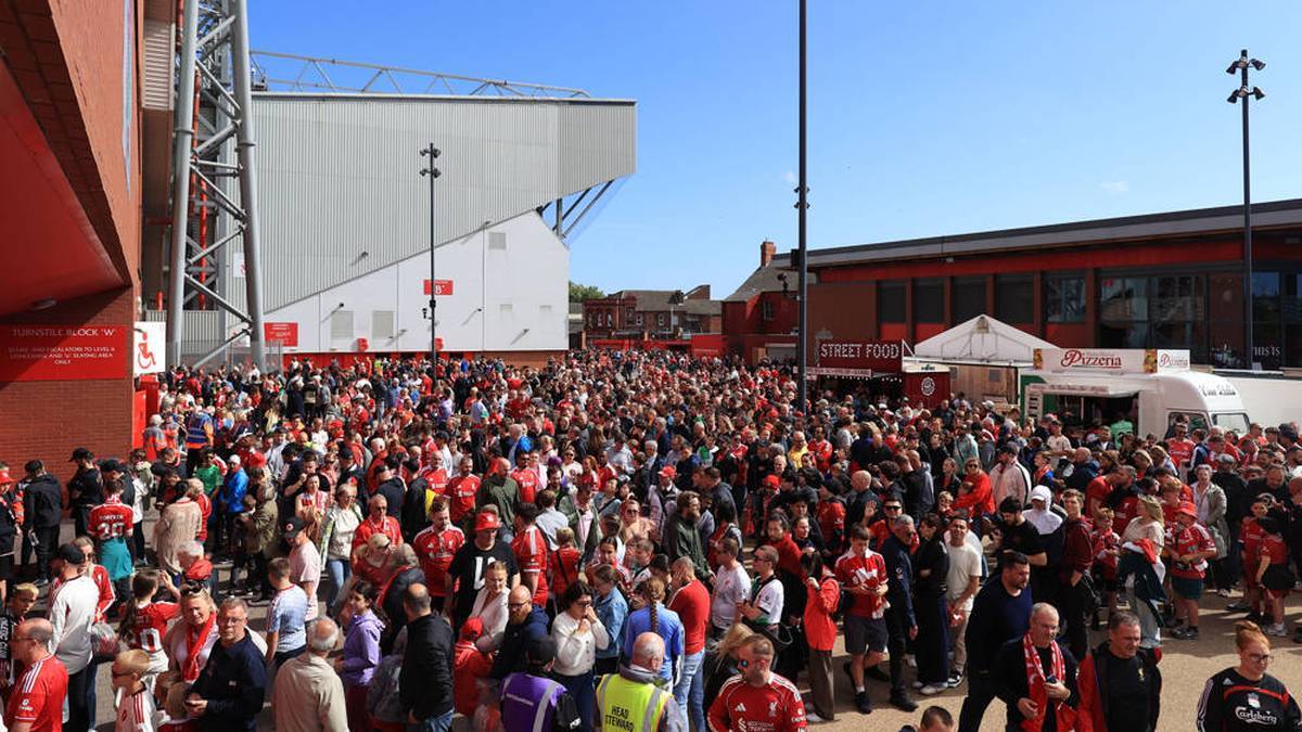 The Anfield Road was temporarily evacuated