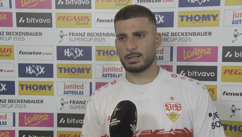 After the defeat in the Supercup final against FC Bayern, Deniz Undav from VfB Stuttgart also talks about the transfer topic around Nick Woltemade. The striker has a clear opinion.