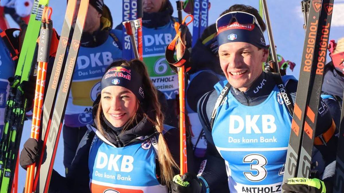 Dorothea Wierer (left) and Tommaso Giacomel (right) are Italy's biathlon hopes for the Winter Olympics