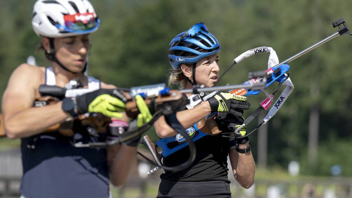 Franziska Preuss in summer training in Ruhpolding