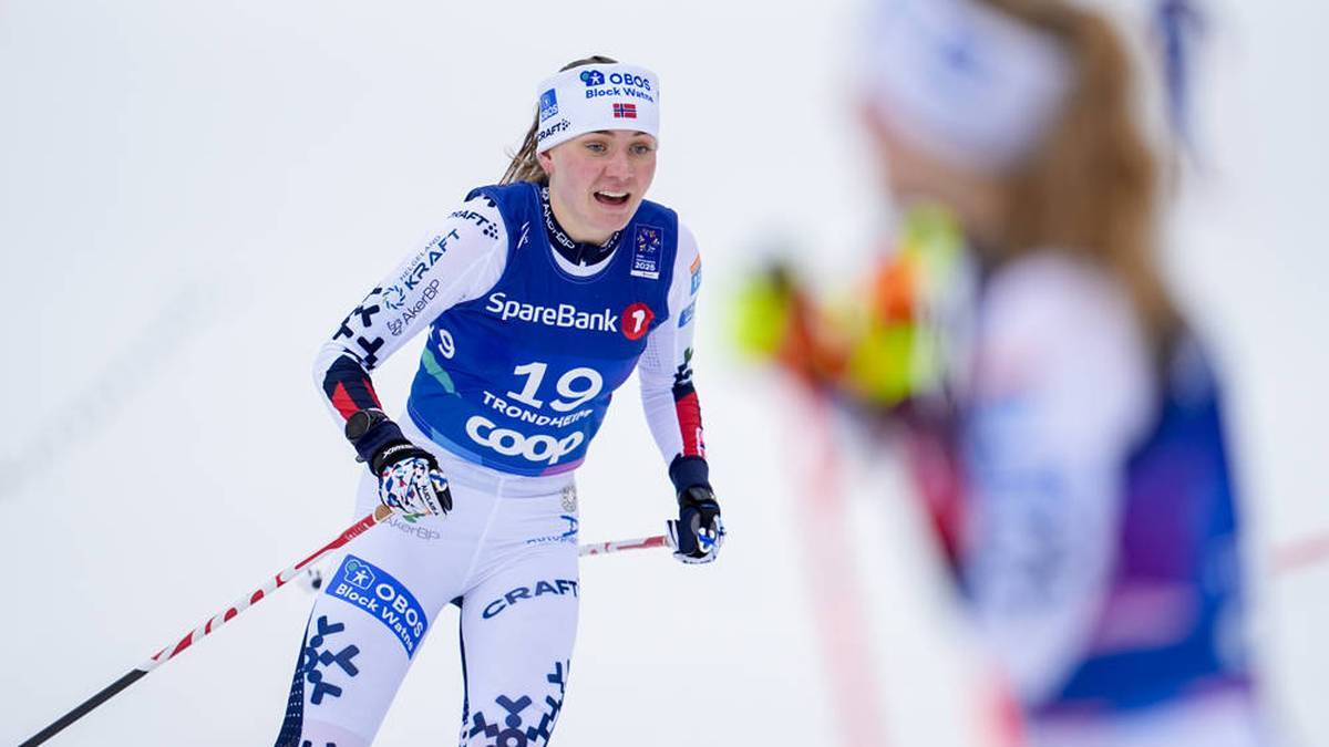 Marte Leinan Lund at the Ski World Championships in Trondheim