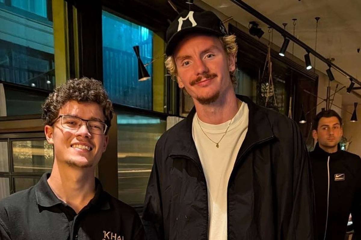 A popular restaurant in Newcastle has only good words for a famous German visitors.