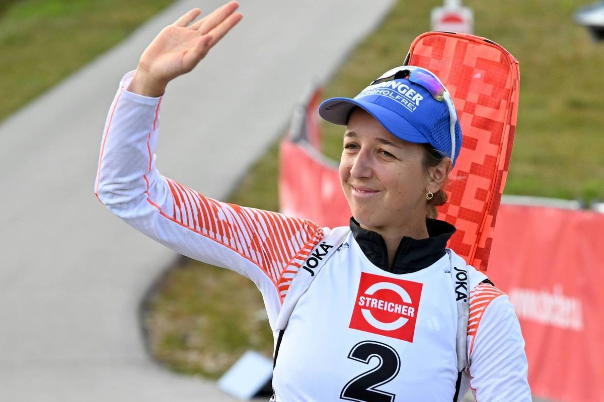 Franziska Preuß still wins at the end of the German championship and towered over at the shooting range.