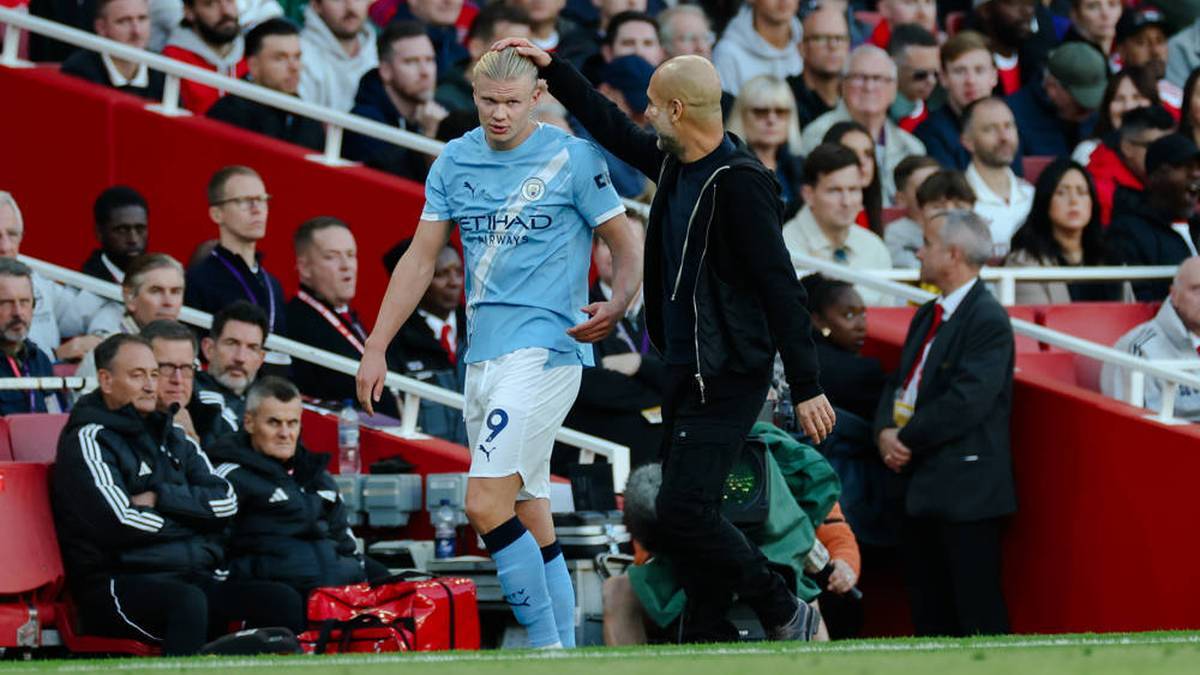 Erling Haaland what substituted against arsenal with an injury