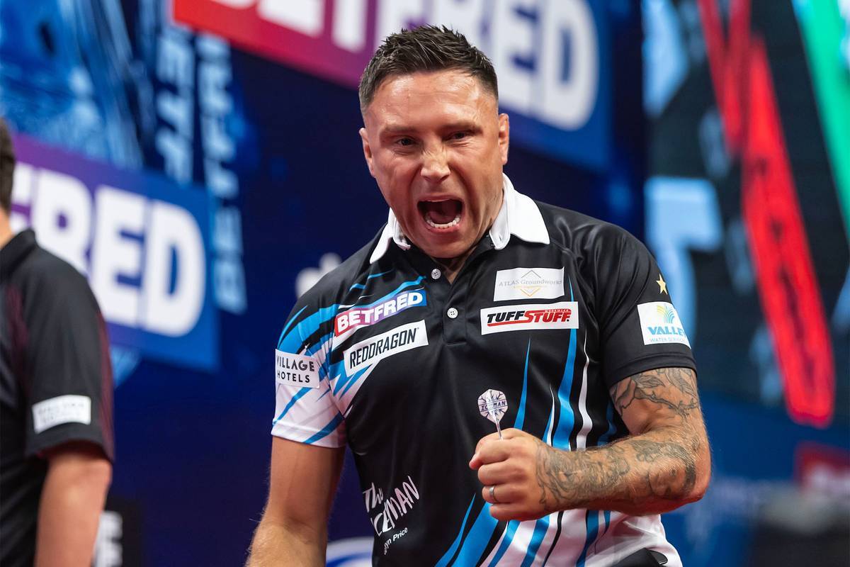 Gerwyn Price takes revenge for the WhiteWash at the Czech Darts Open. With a 109 average and numerous 180s, he storms to victory in Hildesheim.