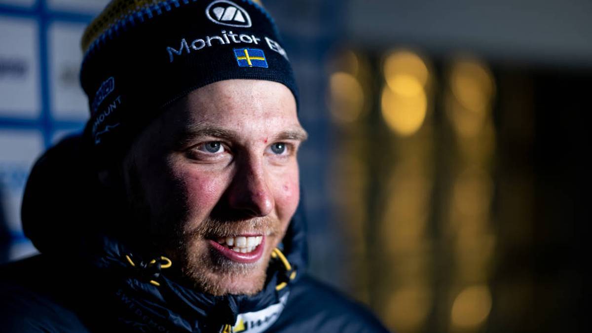 The Swedish biathlete Viktor Brandt talks about a curious household accident