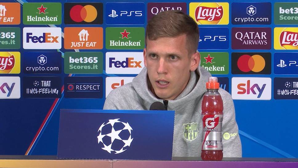 Dani Olmo talks about Barcelona's ambitions and the dream of the triple. Before the game against Inter, the ex-Leipzig player praises the team spirit under coach Hansi Flick and believes in the team's strength.