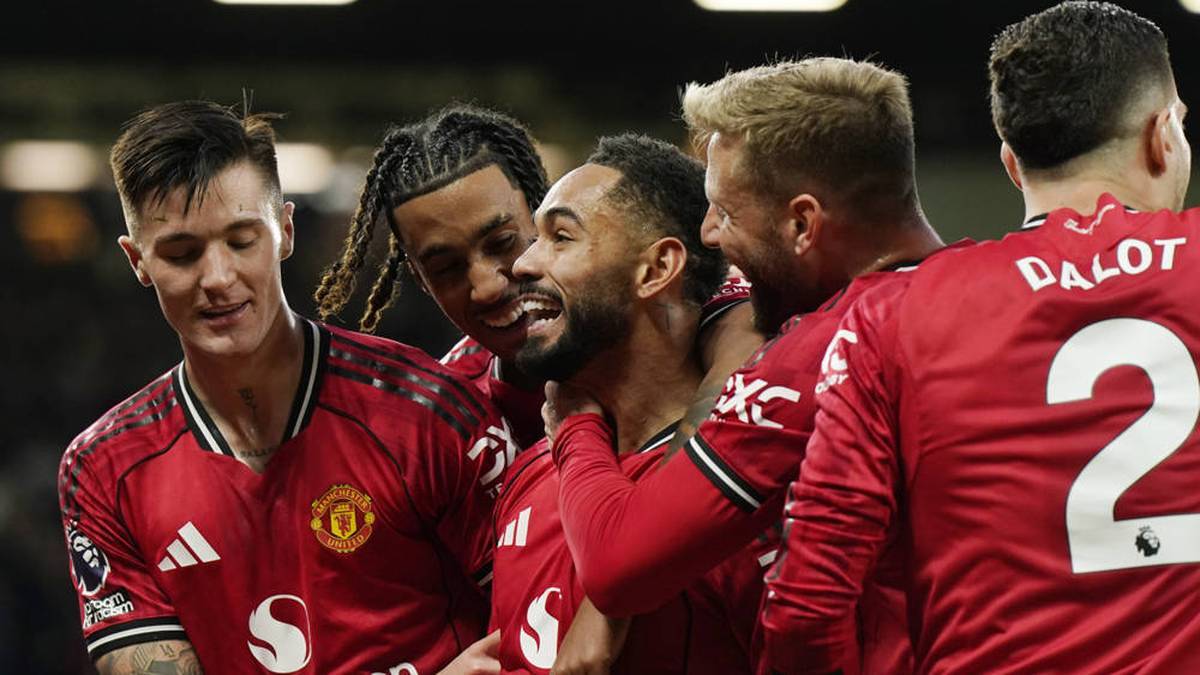 Matheus Cunha scored his first goal at Old Trafford for Manchester United