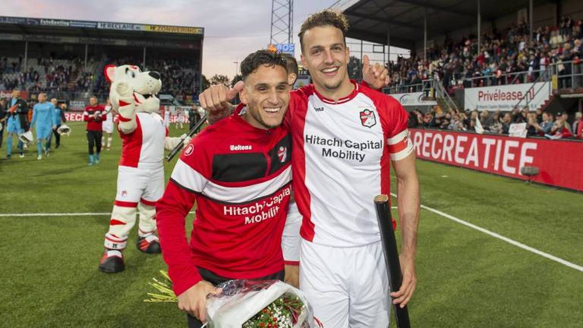 Gersom Klok (l.) played 17 games in the Eredivisie for FC Emmen