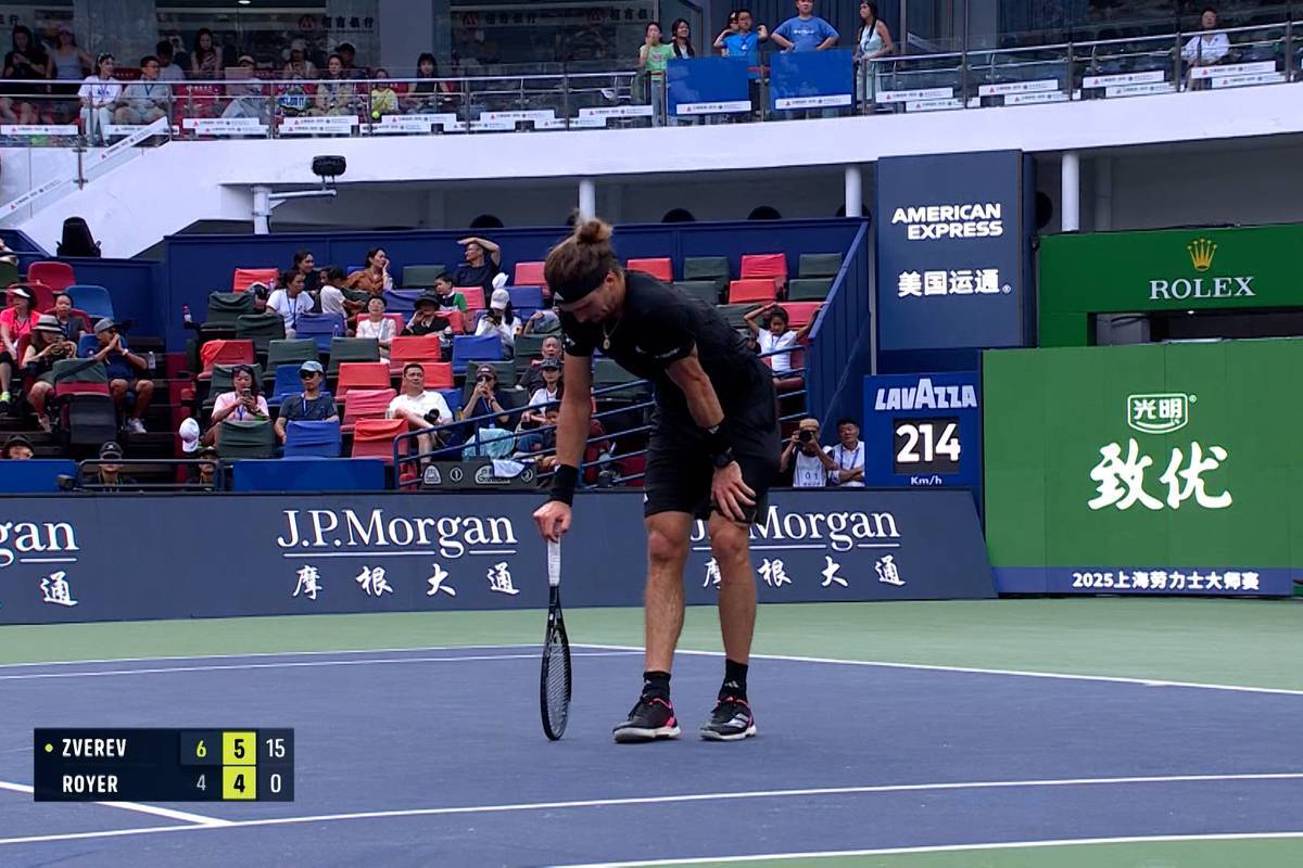 Shortly before the end of the game! Again frightening moment around Zverev