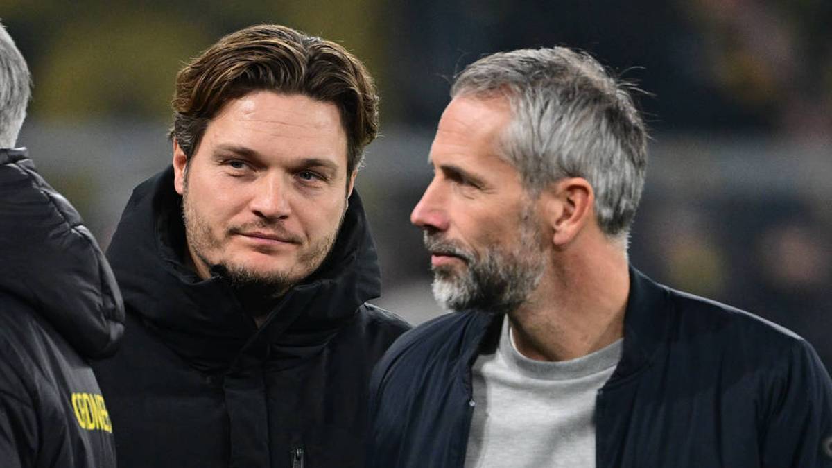 Edin Terzic (left) and Marco Rose are linked to Juventus Turin