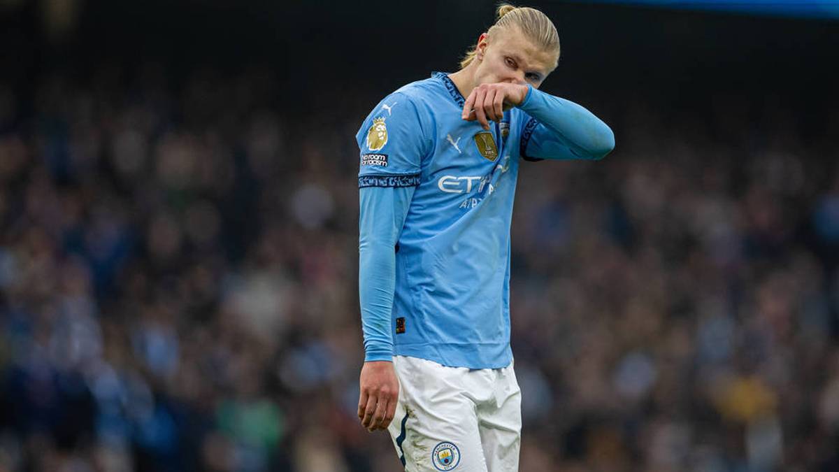 Erling Haaland played with Manchester City against Everton on Boxing Day 2024