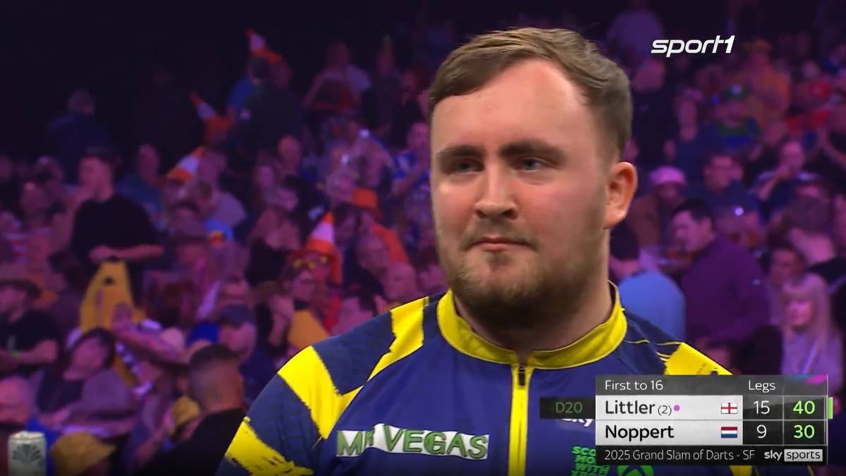 Luke Littler wins in the semi-final of the Grand Slam of Darts against Danny Noppert with 16:9 and is therefore for the first time the number one of the PDC Order of Merit.