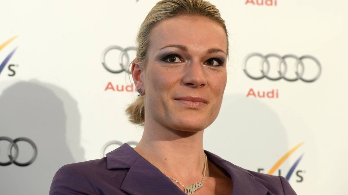 Maria Höfl-Riesch at her farewell PK on March 20, 2014