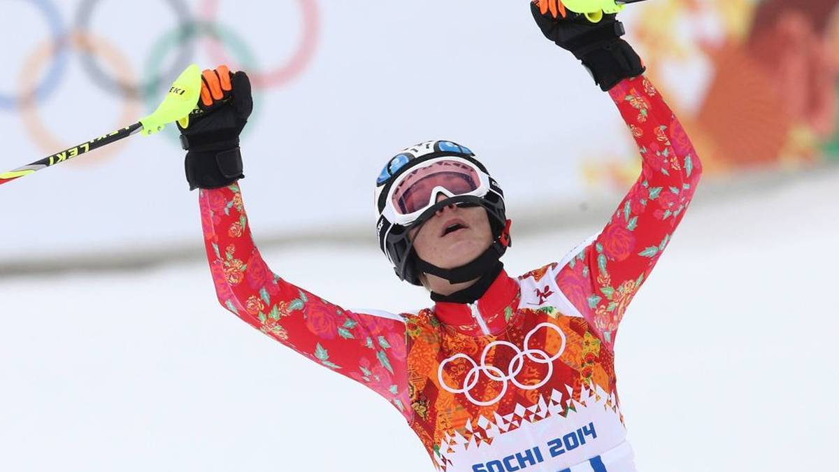 Maria Höfl-Riesch at the 2014 Olympics