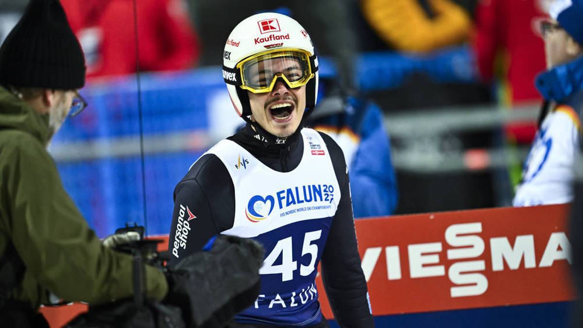Philipp Raimund jumped on the normal hill in Falun farther than anyone before