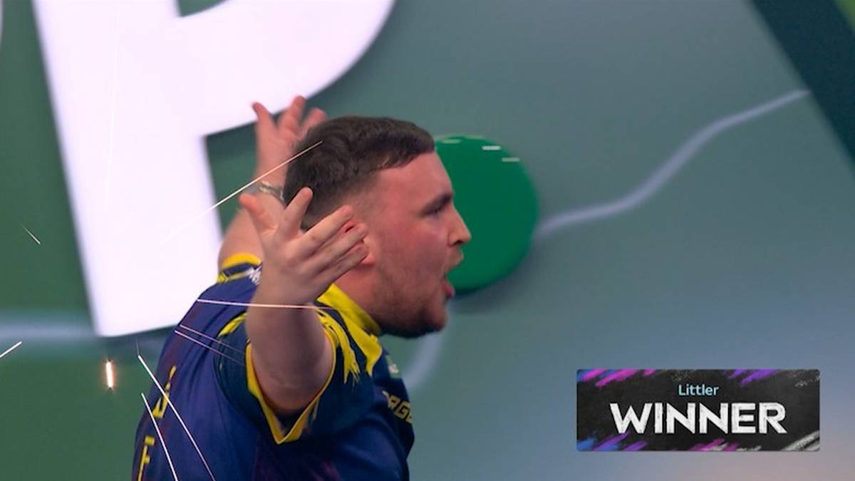 Luke Littler wins a hard-fought match against former world champion Rob Cross and reaches the quarterfinals of the 2026 Darts World Championship - his emotions are evident afterwards.