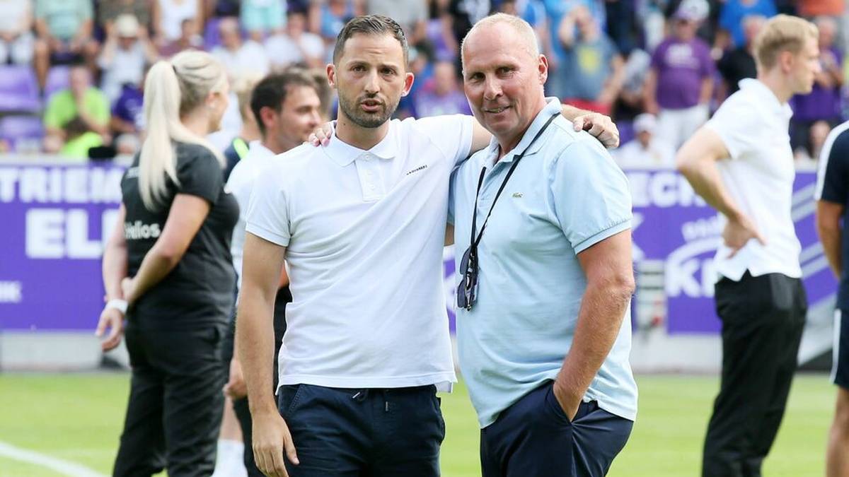 Domenico Tedesco (l.) and Helge Leonhardt in 2018