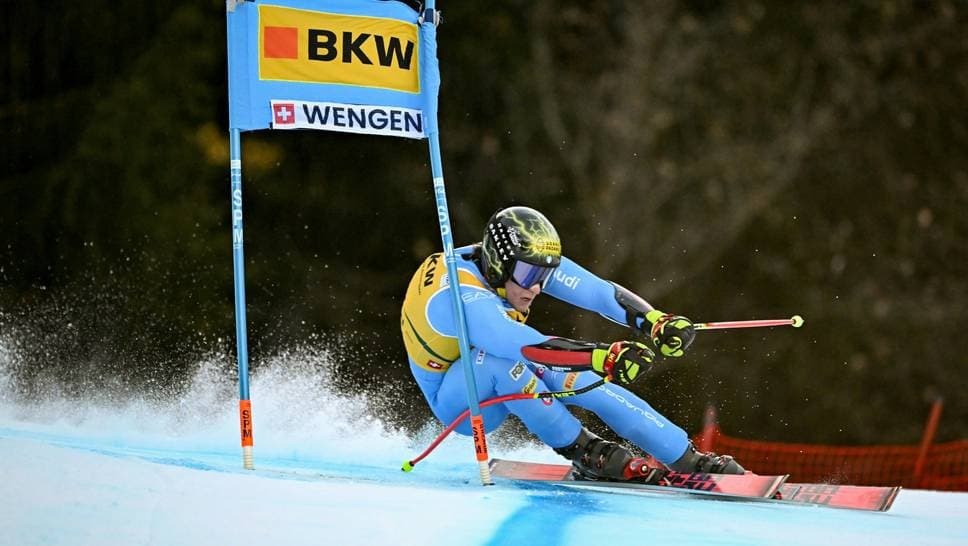 Giovanni Franzoni at the Super-G in Wengen