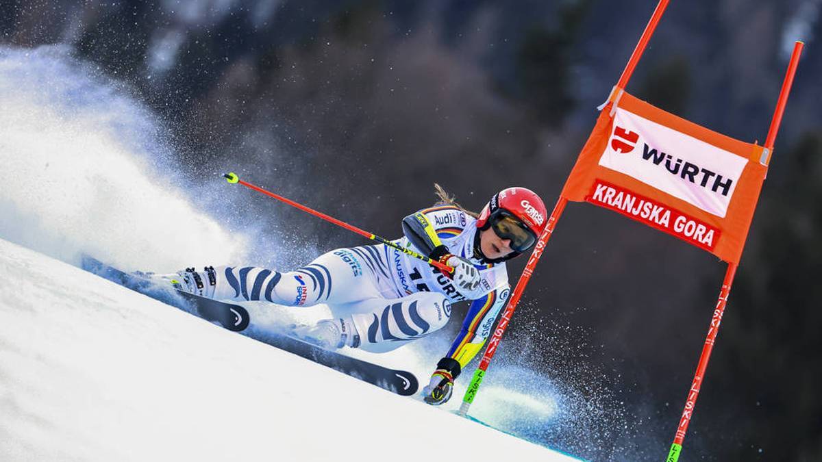 Lena Dürr at the Giant Slalom in Kranjska Gora