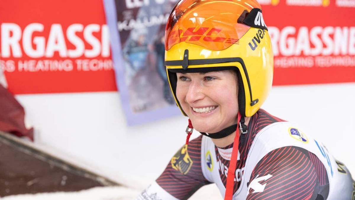 Julia Taubitz made it to the podium despite the flu